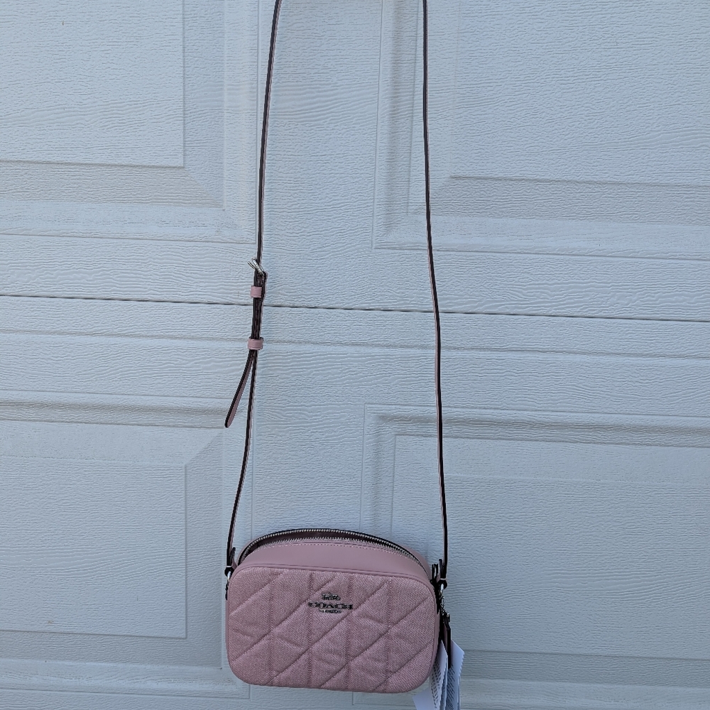 Coach Pink Quilted Crossbody Bag